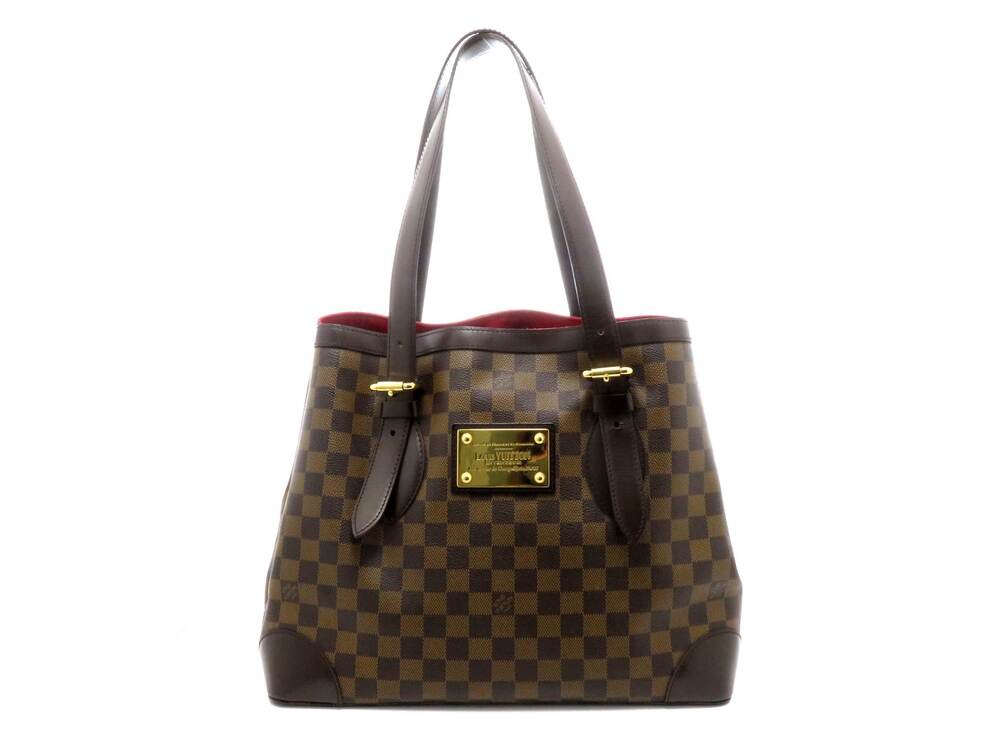 LOUIS VUITTON Hampstead Tote Bag Damier Ebene Brown